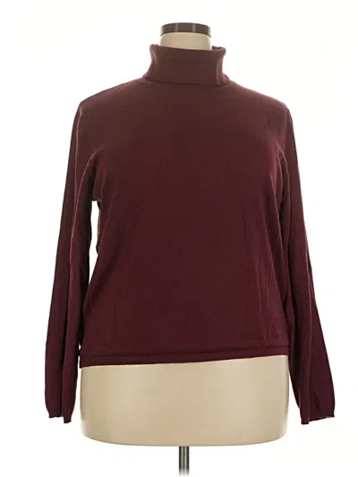 Pre-owned Asos Design Turtleneck Sweater In Burgundy