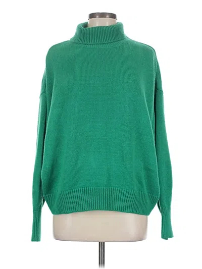 Pre-owned Asos Design Turtleneck Sweater In Green