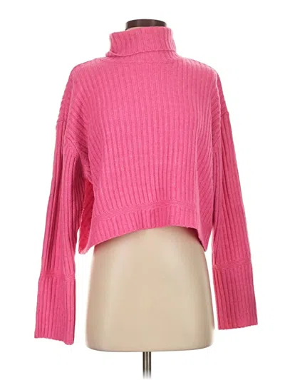 Pre-owned Asos Design Turtleneck Sweater In Pink