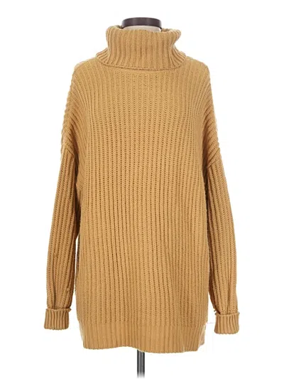 Pre-owned Asos Design Turtleneck Sweater In Tan