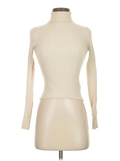 Pre-owned Asos Design Turtleneck Sweater In White