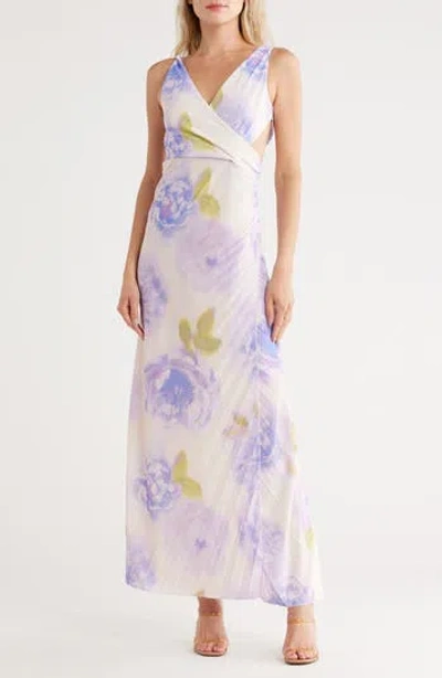 Asos Design Twist Shoulder Maxi Dress
