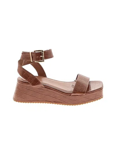 Pre-owned Asos Design Wedges In Brown