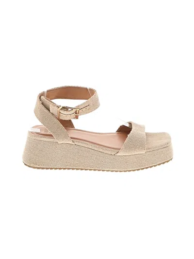 Pre-owned Asos Design Wedges In Tan