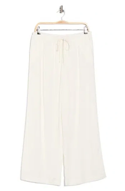 Asos Design Wide Leg Pull-on Pants In White