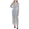 Asos Design Womens Full Length Embellished Evening Dress In Blue