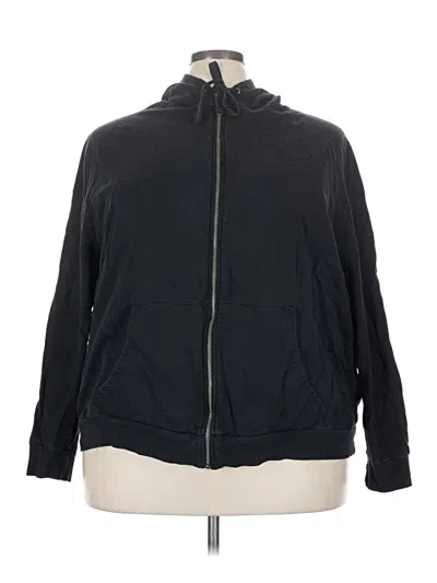 Pre-owned Asos Design Zip Up Hoodie In Black