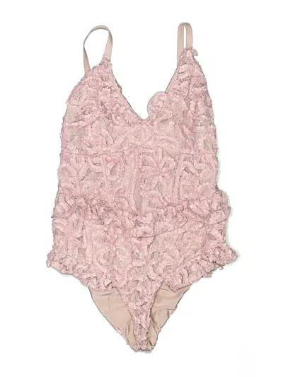 Pre-owned Asos Luxe One Piece Swimsuit In Pink