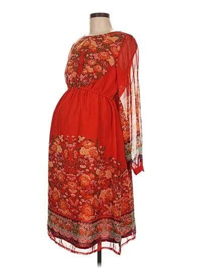Pre-owned Asos Maternity Casual Dress In Red