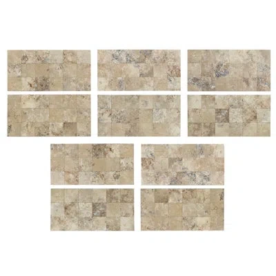 Aspect Collage Peel And Stick Backsplash 5-pack In Aged Travertine