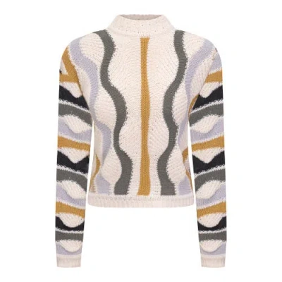 Aspect Color Blocked Textured Knit Pullover Sweater In Multi