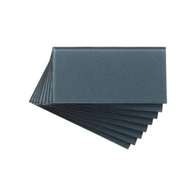 Aspect Peel And Stick 3in X 6 In Glass Tile 15 Sq Ft Backsplash Kit In Gray
