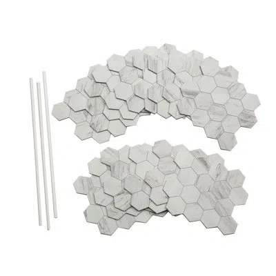 Aspect Peel & Stick Collage Tile 15 Sq Ft Kit In Carrara Hex