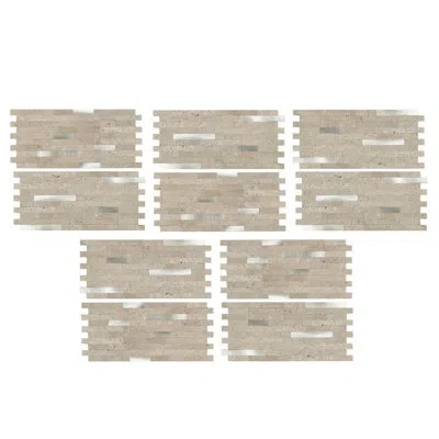 Aspect Peel And Stick Collage Tile In Biscuit