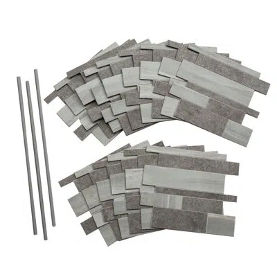 Aspect Peel And Stick Collage Tile Kit (15 Sq Ft Kit) In Mixed Gray Corridor