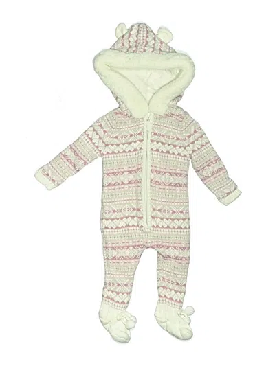 Pre-owned Aspen Brands Babies' Long Sleeve Onesie In White