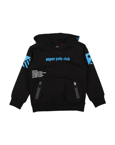 Aspen Polo Club Babies'  Toddler Boy Sweatshirt Black Size 6 Cotton, Elastane