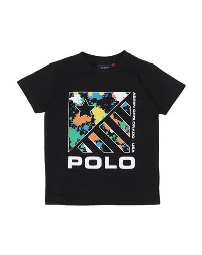 Aspen Polo Club Babies'  Toddler Boy T-shirt Black Size 6 Cotton, Elastane