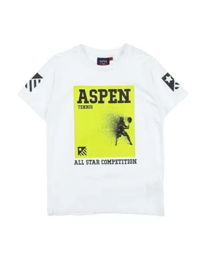 Aspen Polo Club Babies'  Toddler Boy T-shirt White Size 7 Cotton, Elastane