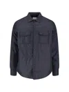 Aspesi Black Button-up Shirt With Chest Pockets In Black