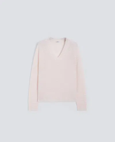 Aspesi -v- Neck Sweater In Pure Cashmere In Pink