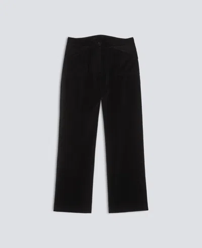 Aspesi 1000-line Cotton Corduroy Comfort High-waist Trousers - Black