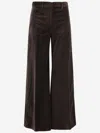 Aspesi Wide-leg Trousers Featuring Pockets In Brown