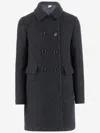 Aspesi Double-breasted Coat In Black