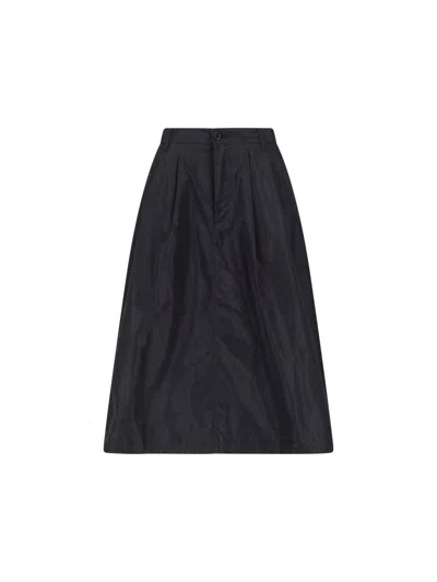 Aspesi Midi Skirt In Technical Fabric In Black