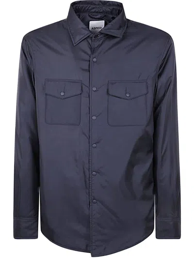Aspesi Nylon Shirt Jacket In Black