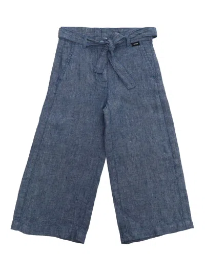 Aspesi Kids' 3/4 Wide-leg Trousers In Blue