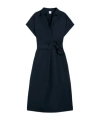 Aspesi A Long Dress With A Belt In Black
