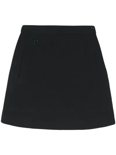 Aspesi Abigayle A-line Mini Skirt In Navy