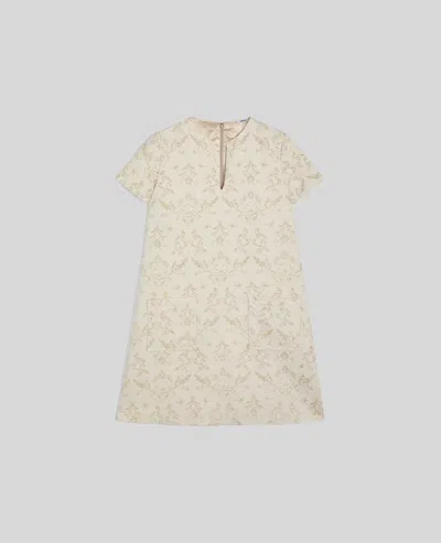 Aspesi Abito Con Motivo Floreale Jacquard - Naturale