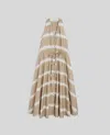 Aspesi Abito In Popeline Con Stampa Tie-dye - Beige In Beige