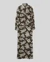 Aspesi Floral Print Dress In Militare