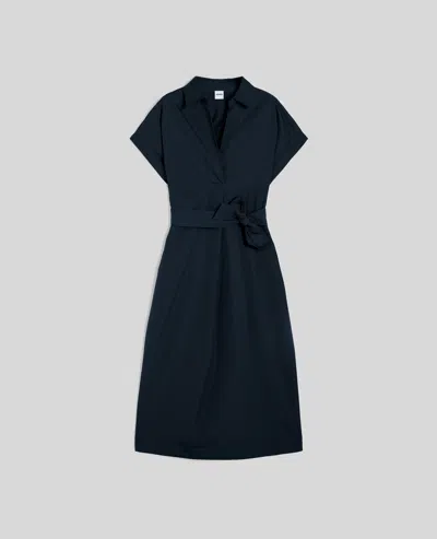 Aspesi Abito Lungo Con Cintura - Navy