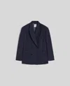 Aspesi Abito Tonico In Tela Di Lana Mohair - Navy In Navy