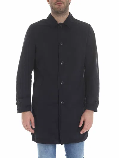 Aspesi Lemon Overcoat In Blue