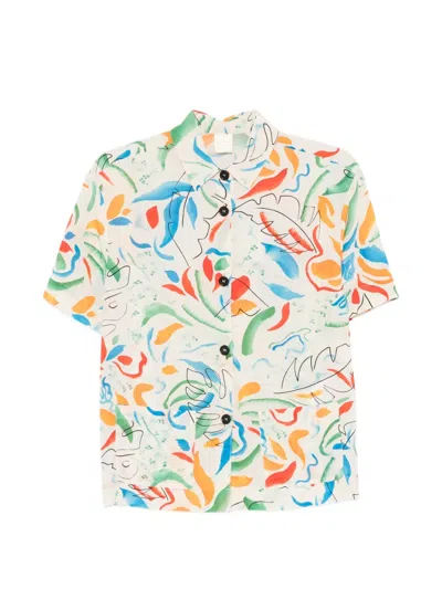 Aspesi Abstract-print Shirt In Multi