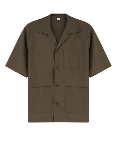 Aspesi Ago Cotton Blend Shirt In Brown