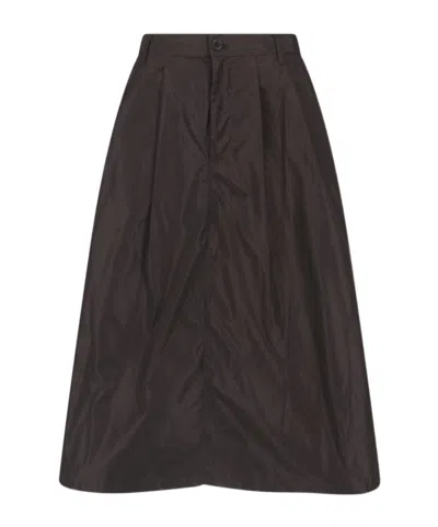 Aspesi A-line Midi Skirt In Brown