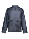 Aspesi Alisha Padded Button-fastening Jacket In Blue