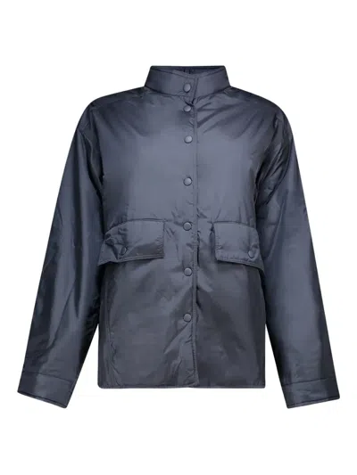 Aspesi Alisha Padded Button-fastening Jacket In Blue