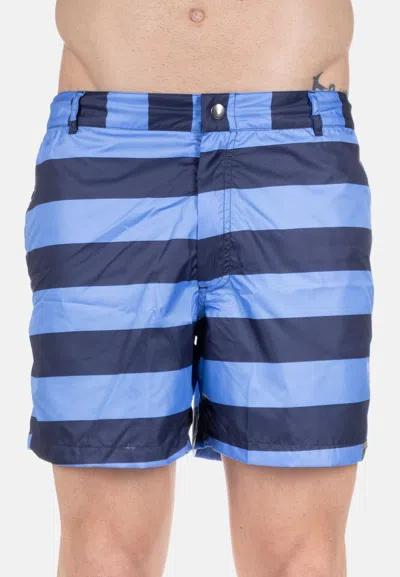 Aspesi All Over Line 2 Swimsuit In Blu