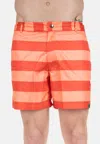 Aspesi All Over Line 2 Swimsuit In Rosso