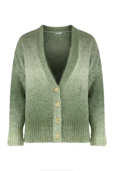 Aspesi Alpaca Blend Cardigan For Women In Green
