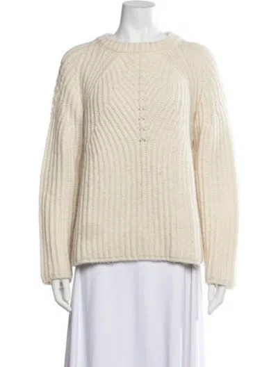 Pre-owned Aspesi Alpaca Crew Neck Sweater In Neutrals