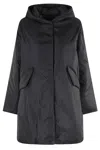 Aspesi Hooded Padded Coat In Black