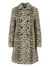 Aspesi Leopard Print Double-breasted Coat In Animal Print
